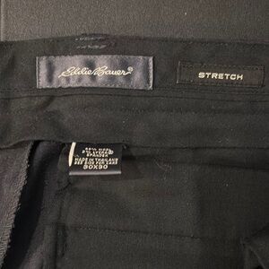 Eddie Bauer Classic Charcoal Stretch Wool Trousers 30x30